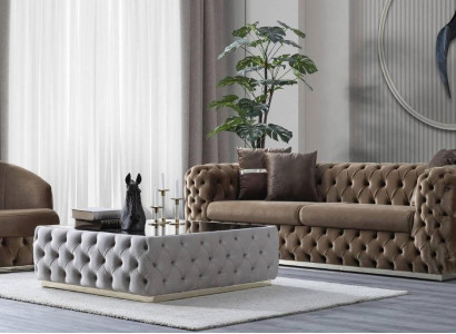 Designer Wohnzimmer set 3 + 1 Sitzer Möbel Luxus und Modernes set 2tlg